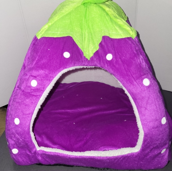 Strawberry Soft Pad Double-sided Pet Bed For Dogs And Cats Inside Pet House - Picture 2 of 6
